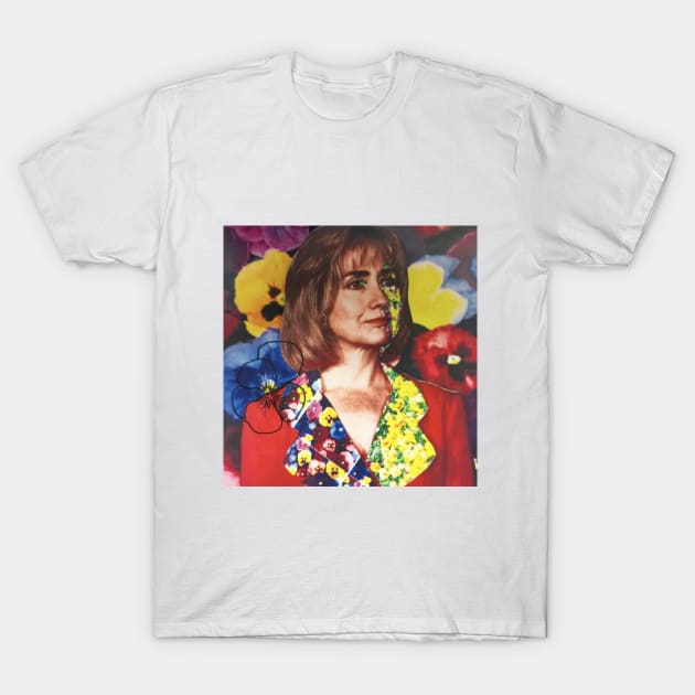 Hillary Clinton Floral T-Shirt by austyndelugoart